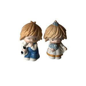Vintage Children Figurines Boy and Girl Made in Japan Home Decor Collectible